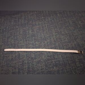 Nike White And Black Leather Belt
